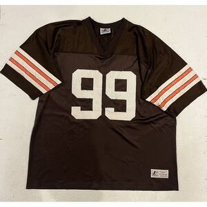 Vintage Logo‎ Athletic Cleveland Browns Football Jersey #99 2XL Brown